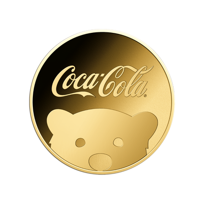 Coca Cola Polar Bear Coin Card 999/1000 1/1000oz - Gold Gift