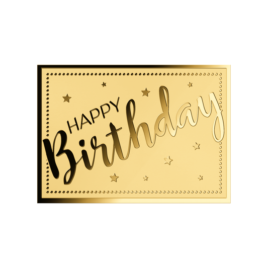 Happy Birthday Coin Card 999/1000 1/1000oz - Gold Gift