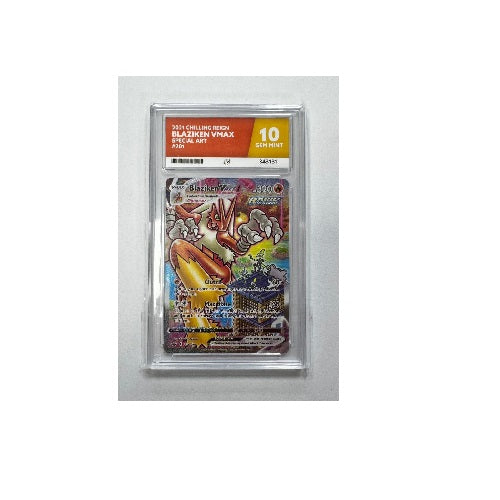 2021 Pokemon Chilling Reign Blaziken V Max 201/198 ACE Gem Mint 10 Preowned