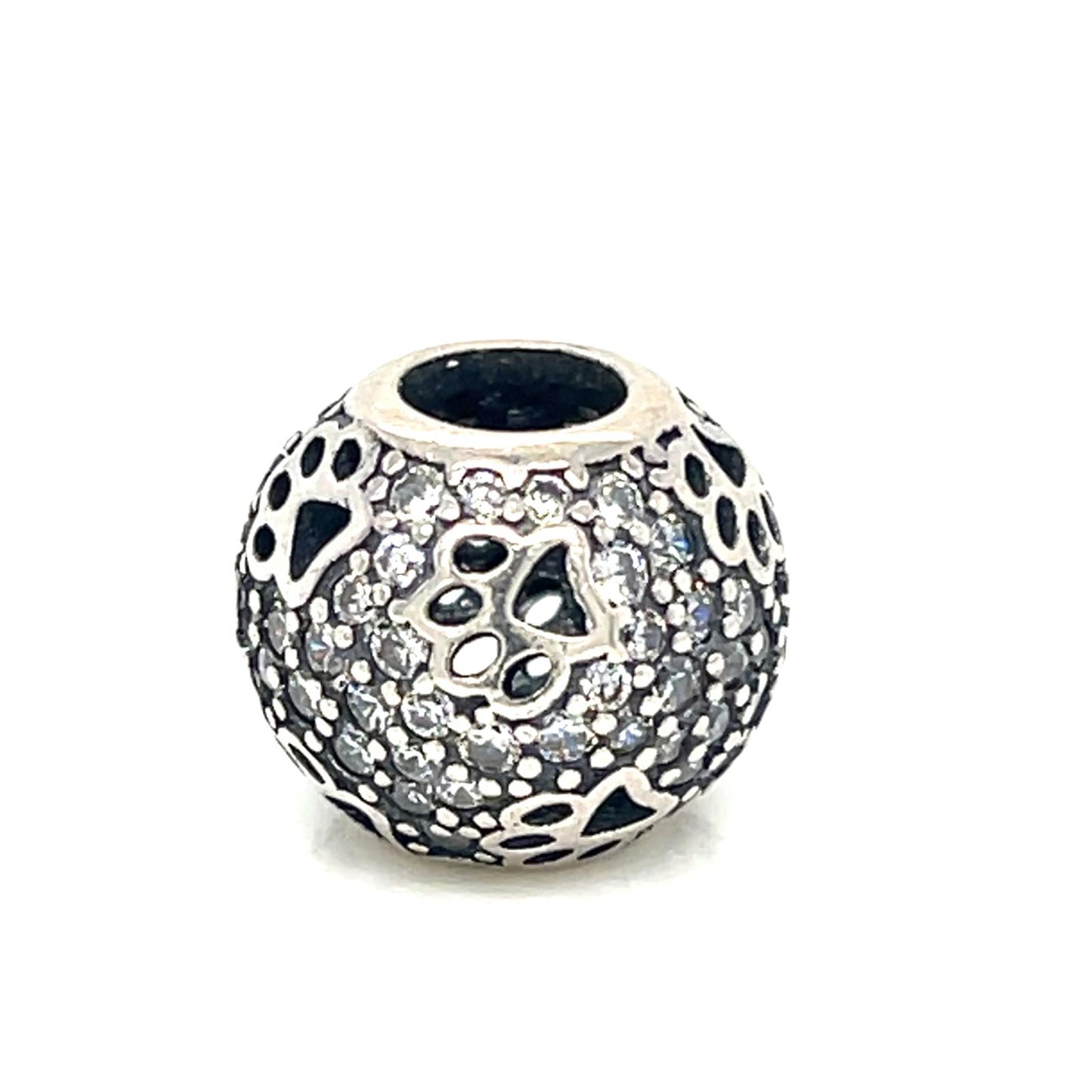 Silver Paw Prints Charm Preowned