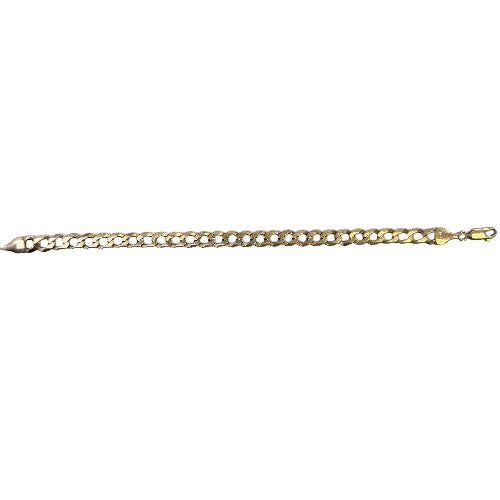9ct Gold Curb Bracelet Approx 9.5g Preowned