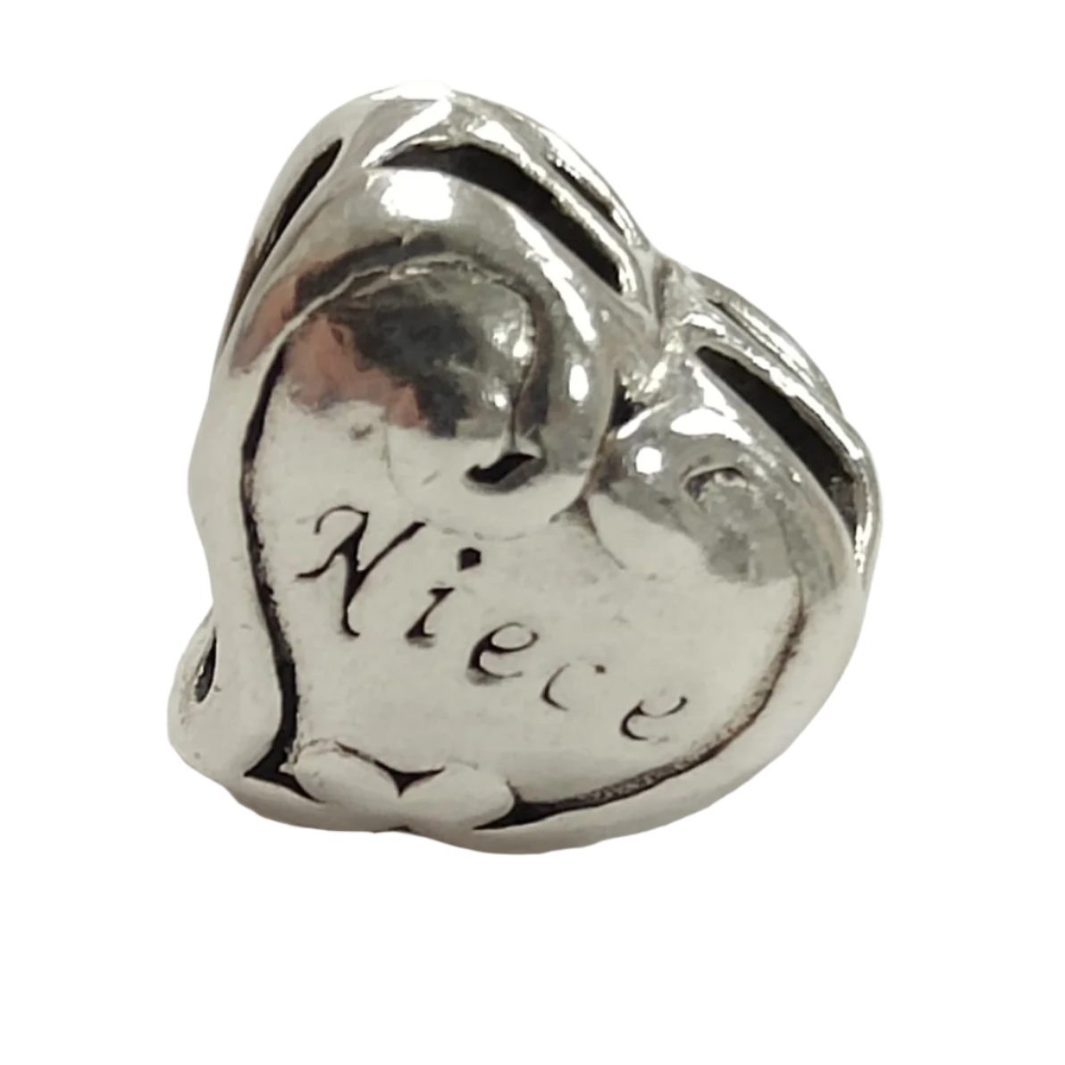 925 Silver Niece Heart Flower 1.9g Preowned