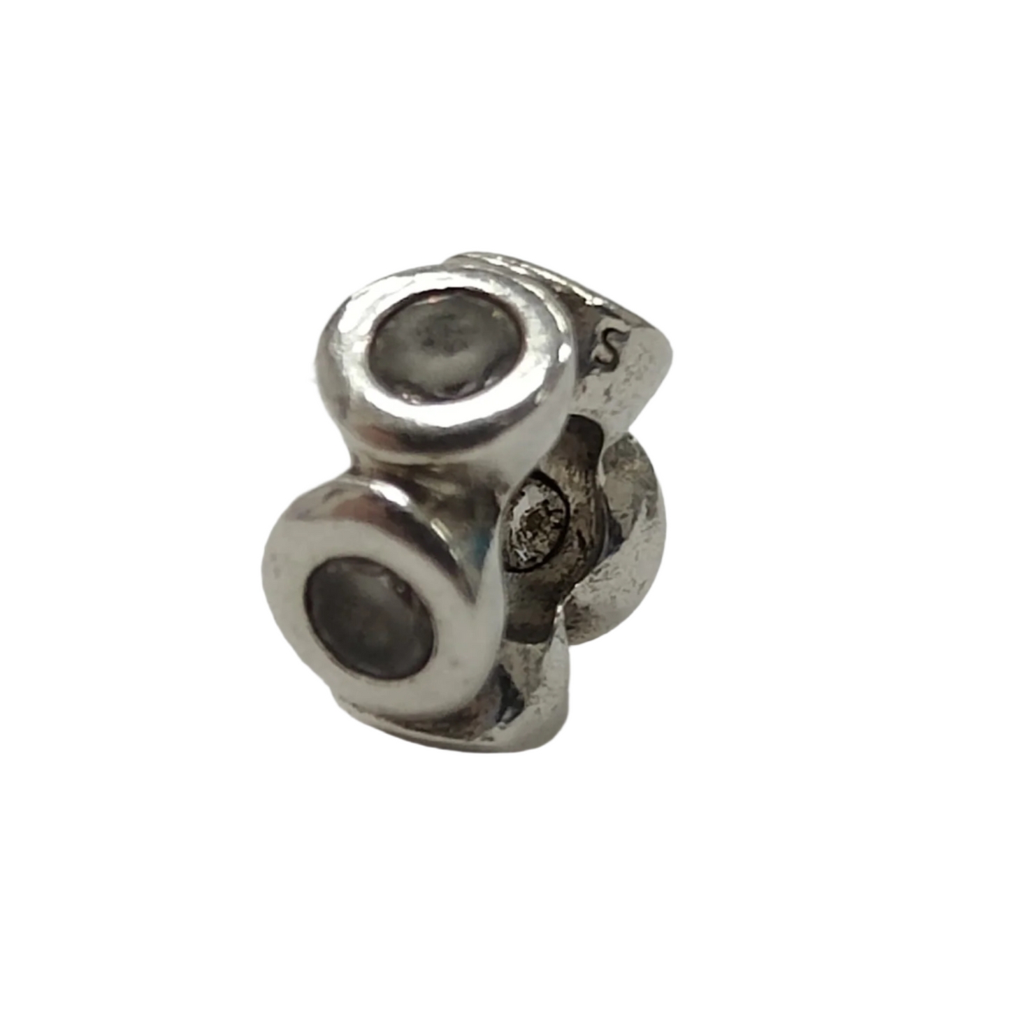 925 Silver Champagne Spacer Charm 1.4g Preowned