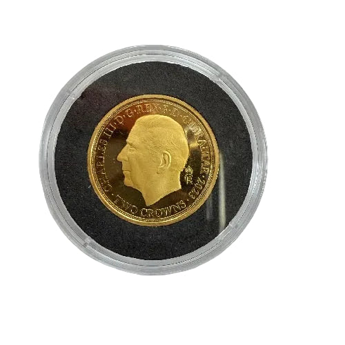 The King Charles III Coronation Coronation Chair 9ct Gold Coin 8g Preowned