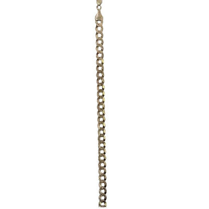 9ct Gold Curb Bracelet Approx 9.5g Preowned