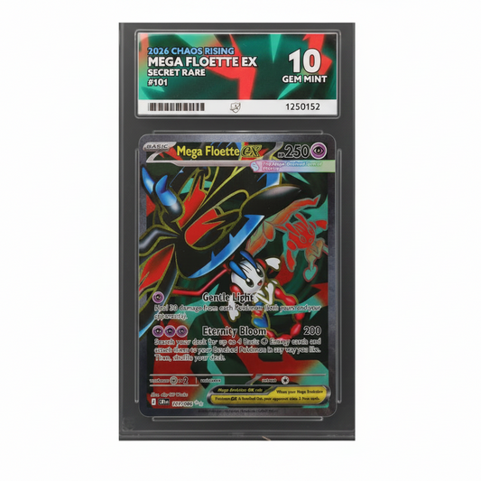 2026 Chaos Rising Mega Floette Ex Secret Rare 101/086 ACE GEM Mint 10 Preowned