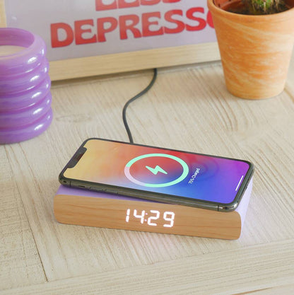 RISE CHARGE Wireless Charger and Bedside Alarm Clock