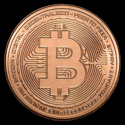 1 oz Copper Round Bitcoin (247916)