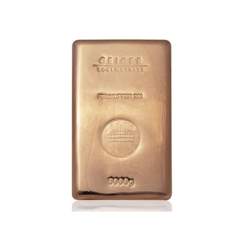 Copper Cast 5kg Bullion Bar .999