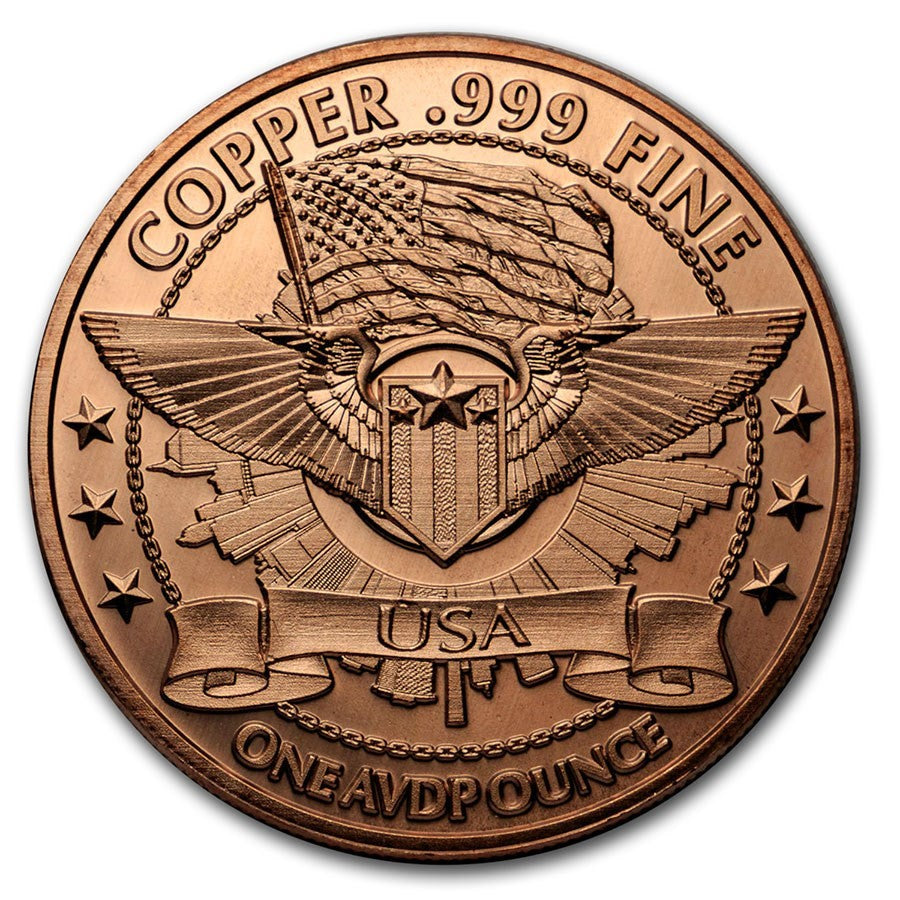 1 oz Copper Round Area 51 "They're Here"