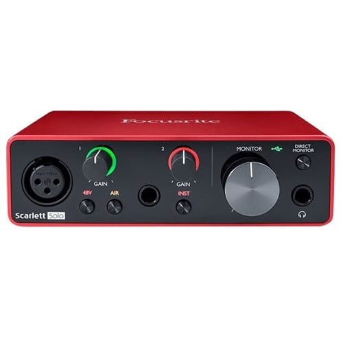 Focusrite Scarlett Solo (3rd Gen) USB Audio Interface Grade B Preowned