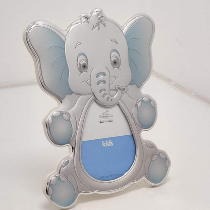 Chinelli Small Blue Elephant Shape Photo Frame 4x6 Inch Or 9x13cm