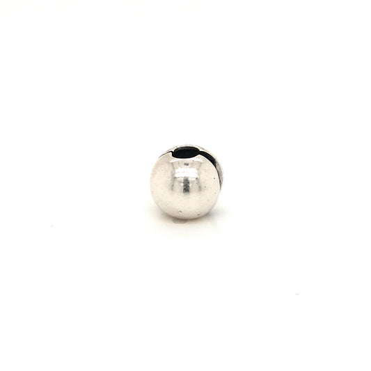 925 Silver Pandora Blank Round Clasp Charm 2.4g Preowned